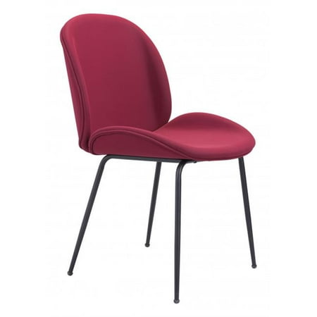 Zuo 101748 Miles Dining Chair, Red - Set of 2