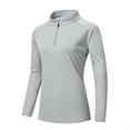 thumbnail image 3 of QPNGRP Women's Long Sleeve Shirts UPF 50+ Sun Protection SPF Quick Dry Lightweight T-Shirt Swim Hiking Runing Fishing Tops Gray L, 3 of 7