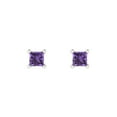 thumbnail image 3 of Clara Pucci 0.5Ct Alexandrite Princess Cut VVS1 Push Back Stud 18k Solid hypoallergenic Gold Designer Earrings For June, 3 of 7