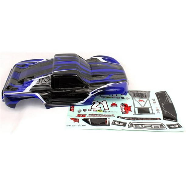 Redcat Racing ATV155-BL 0.1 Caisse de Camion Courte &44; Noir & Bleu