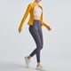 thumbnail image 4 of TFixol Chaquetas deportivas para mujer Cremallera completa Agujeros para el pulgar Bolsillos para correr Fitness, 4 of 8