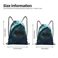 thumbnail image 2 of Kdxio Undersea Shark Print Drawstring Backpack Bag,Waterproof Draw String Back Sack, Gym Drawstring Bags Swim Bag For Unisex, 2 of 5