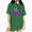 Green, variant on Women's Goth Gloomy Lady Thumbs Up Purple Sludge Skeleton Dry Humor Graphic Short Sleeve T-Shirts Grey Tops