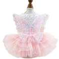thumbnail image 1 of Vestido para perros ANIAC Butterfly con tutú rosa para perros pequeños, 1 of 6