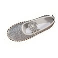 thumbnail image 2 of Viluyesy Flats for Womens, Fashion Sequin Soft Sole Floral Single Band 2025 Casual Dress Loafers Shoes Silver, 2 of 9