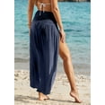 thumbnail image 5 of Eytino Women's Swimsuit Cover Up High Slit Sarong 2025 High Waisted Maxi Beach Skirt Bathing Suit Bottom Swim Coverup Blue 2XL, 5 of 7