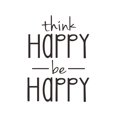 thumbnail image 2 of Moyic Pegatina de pared Think Happy Be Happy para decoración del hogar, decoración de dormitorio, Mural, papel tapiz, pegatinas a prueba de polvo, Decoración del hogar Moyic HA078043-00B, 2 of 6