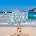 thumbnail image 2 of Yayeee Kids Hooded Towel with Hand Pockets Beach Soft Absorbent Bath Wrap 50 x 23.5 inch, Easter Bunny Pattern, 2 of 5