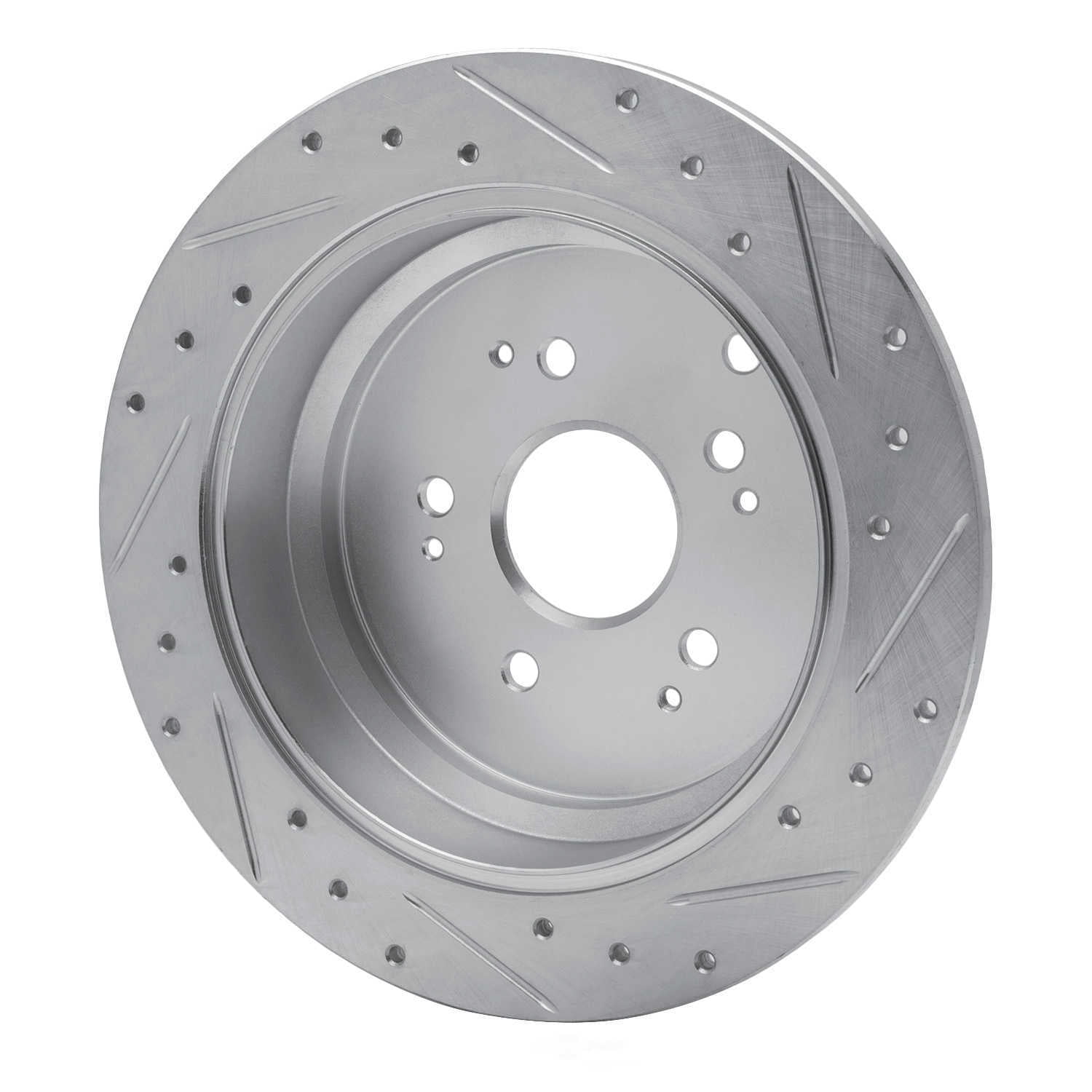 Dynamic Friction Company 631-59047L DFC Brake Rotor - Drilled And Slotted - Silver