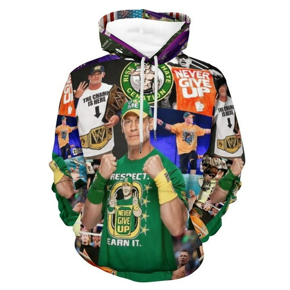 John Cena Wrestler Fashion Hip Hop Women/Men Hoodie Sweatshirt With Pocket Black