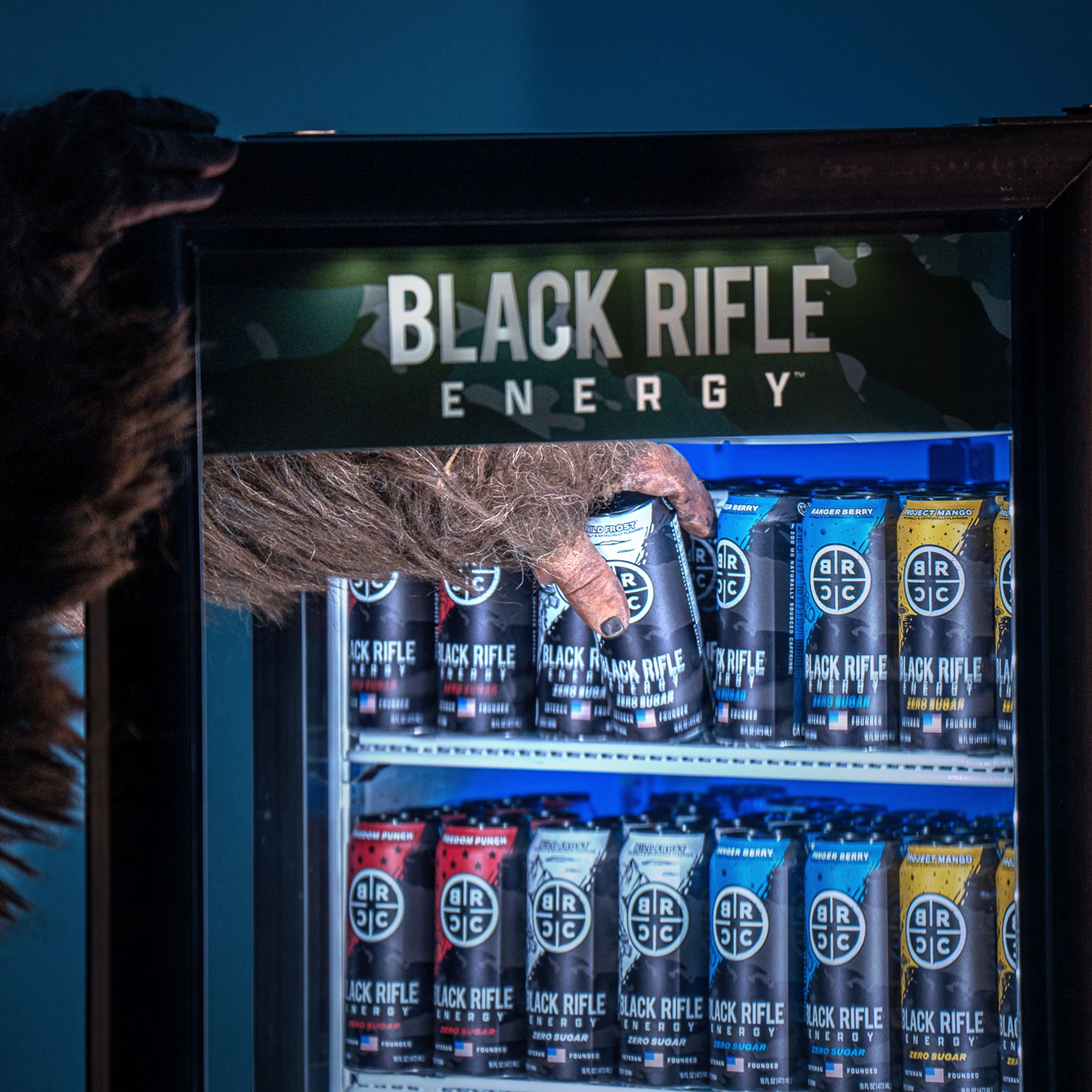 Black Rifle Energy Wild Frost Zero Sugar Energy Drink, 200mg Caffeine, 16 fl oz (Pack of 12)