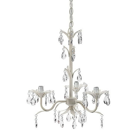 Seed Sprout - Three Bulb Flower Petal Chandelier, White