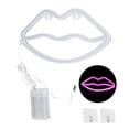 thumbnail image 1 of Luz de neón LED con forma de labio, alimentada por USB o batería, luz nocturna decorativa para dormitorio, bar y festival., 1 of 14