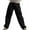 Black, variant on WREESH Womens Jeans Fashion Denim Button Zipper Solid High Waist Pockets Jeans Wide Leg Pants Flare Trousers Black