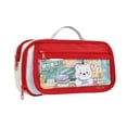 thumbnail image 1 of PEONAVET Stationery Storage Large Capacity Pencil Case Flip Cover Stationery Box Multifunctional Transparent Pencil Case, 1 of 5