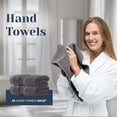 thumbnail image 5 of White Classic Hotel Collection Luxury 8-Piece 100% Turkish Cotton Towel Set, Dark Gray, 5 of 8