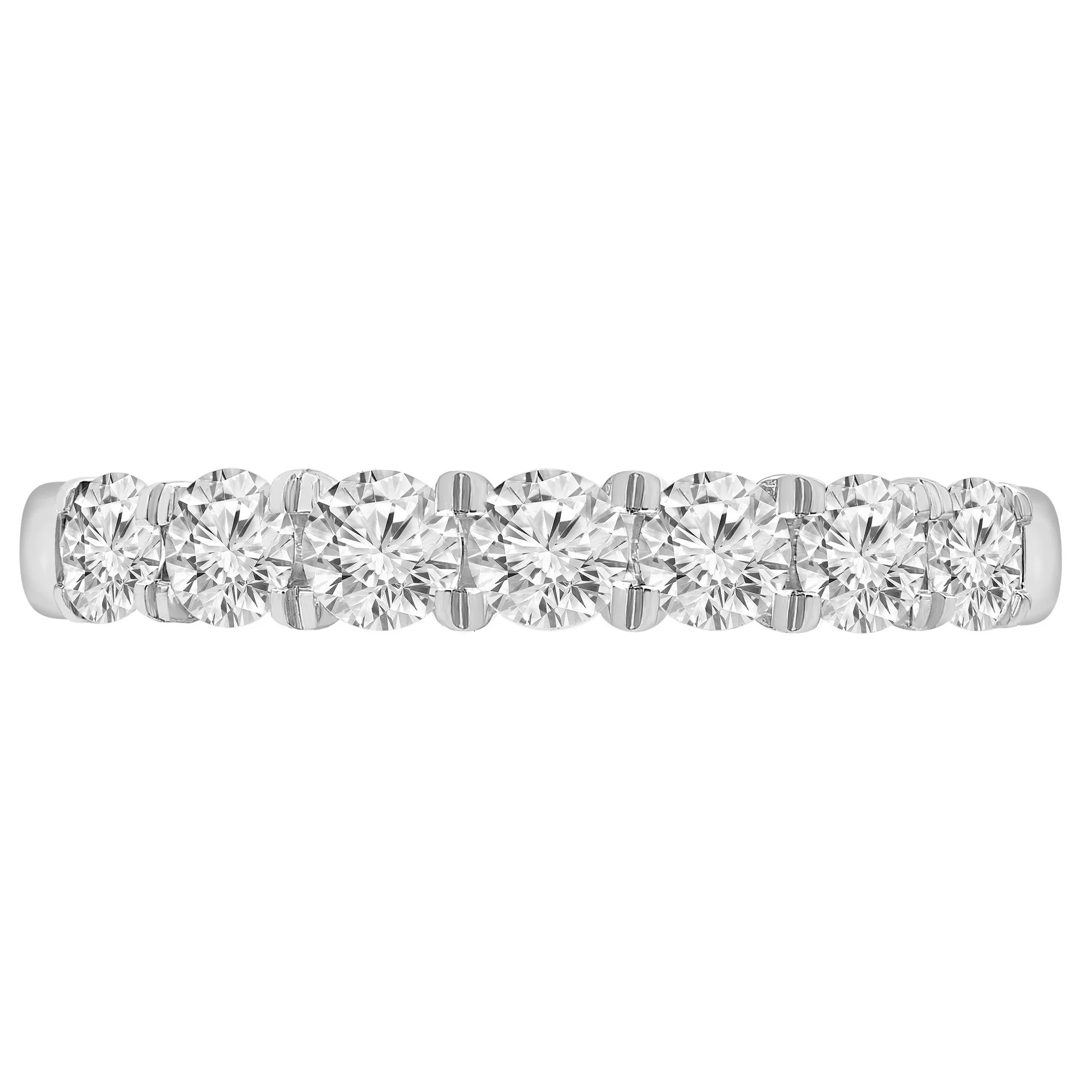 Unique Moments 1 Ct. Round Lab Grown Diamond Band in Sterling Silver Jewelry for Women(Size 5)