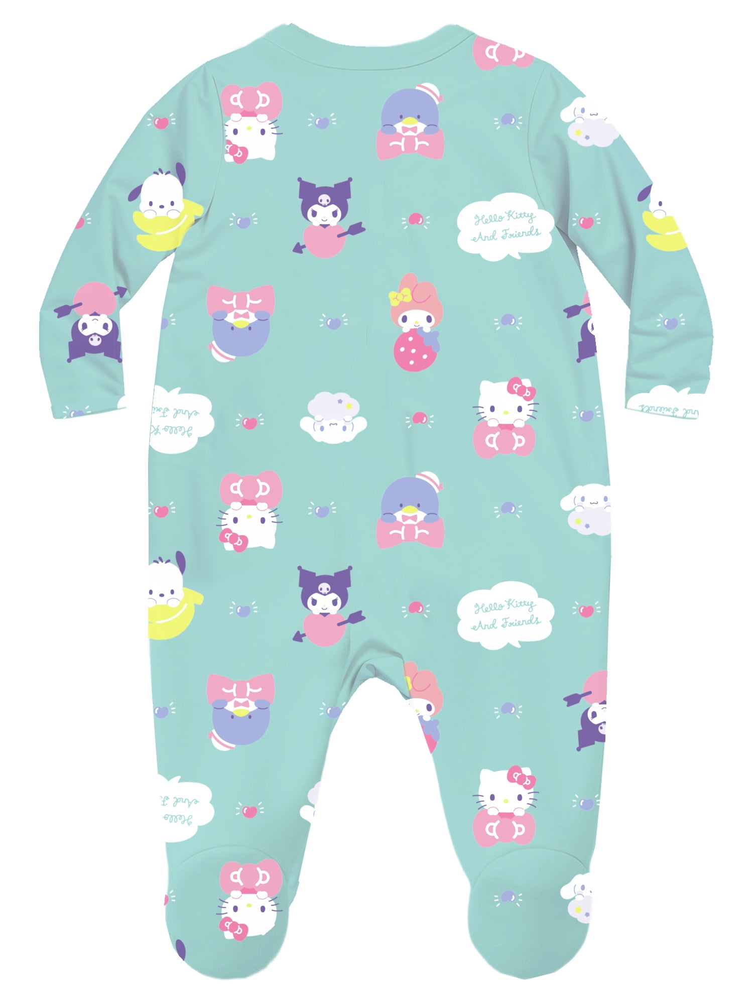 Hello Kitty Baby Girl Printed Long Sleeve Footed Sleep N Play, Sizes Newborn- 9 Months