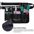 thumbnail image 5 of NICEXMAS Black Garden Waist Bag with Hanging Pouch and Utility Pockets, Apron Style for Organized Gardening Tools, 5 of 8