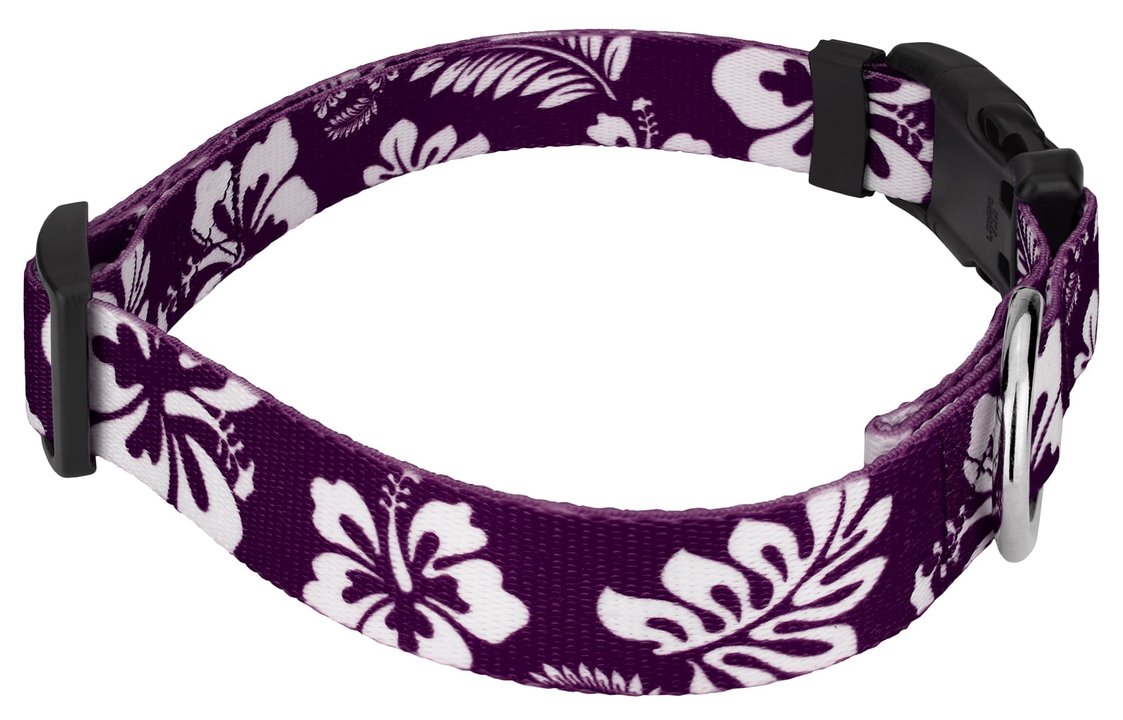 Country Brook Design&reg;  Purple Hawaiian Deluxe Dog Collar & Leash