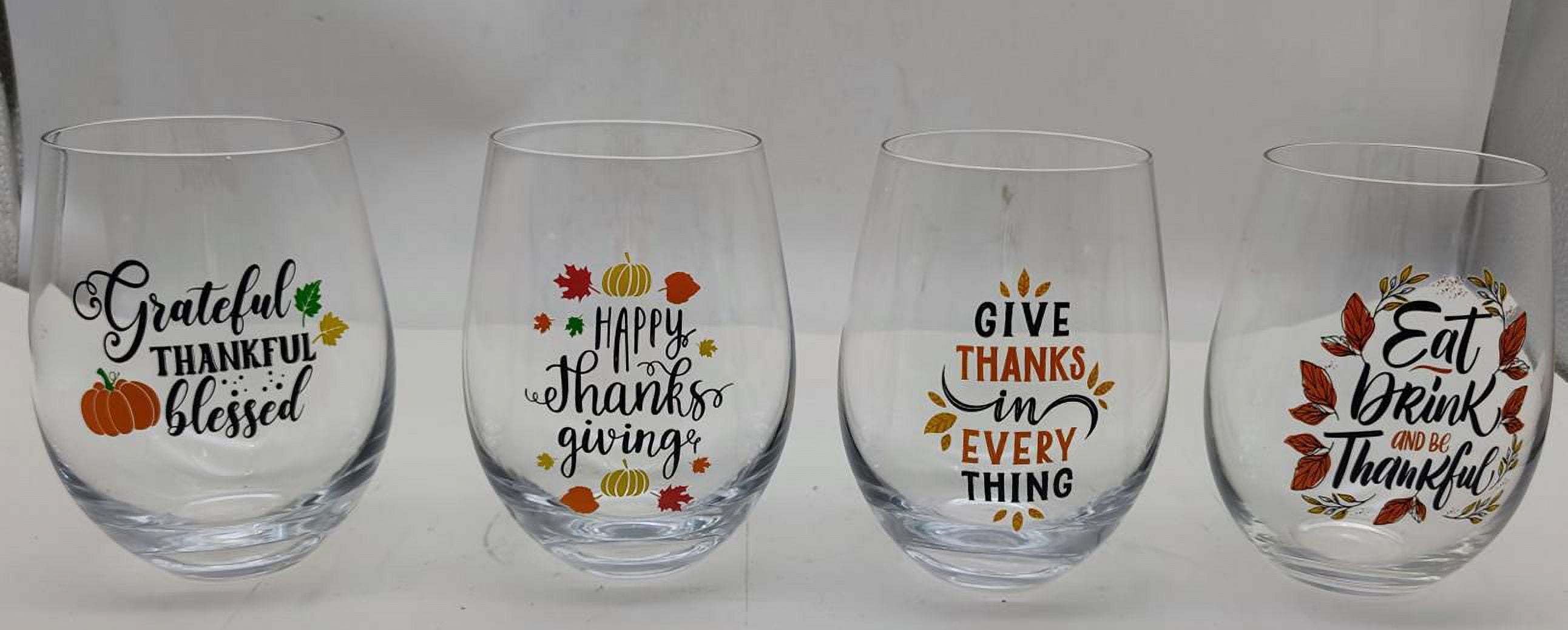 Stemless wine glass.