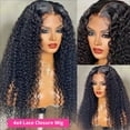 thumbnail image 3 of Wig with Bangs, Wigs for Women, Wig,13x6 Lace Frontal Wig 20 Inch 360 Curly Human Hair Wigs Water Lace Closure Wig 360 Wig, 3 of 5