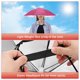thumbnail image 4 of Sombrero Paraguas con Banda de 26" [1 Pcs] - Sombrero de Sol Plegable Manos Libres para Pesca, Jardinería, Senderismo y Camping [Rojo Rosa], 4 of 7