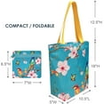thumbnail image 2 of Wrapables Carryall Shopping Travel Tote Bag with Durable Ripstop Polyester - Foldable, Waterproof, and OEKO-TEX Certified, Small, Cherry Blossoms, 2 of 10