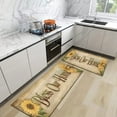 thumbnail image 5 of Sunflower Kitchen Rugs and Mats Sets 2 Piece Anti-Fatigue Farmhouse Kitchen Floor Mats Non Skid Rubber Backing Runner Rug Washable Comfort Standing Mat for Home Decor, Brown, 17.3x28+17.3x47 inch, 5 of 6