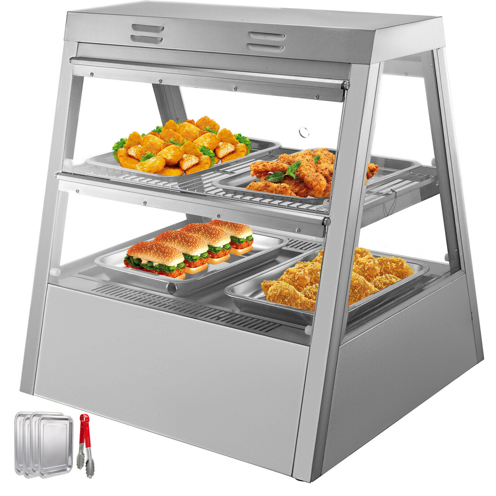 Vevor 110v 27commercial Food Warmer Display 2 Tier 800w 86 185