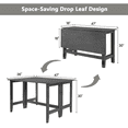thumbnail image 3 of Aukfa Modern Solid Wood Extendable Dining Table with Drop Leaf for Small Space, Gray, 3 of 8