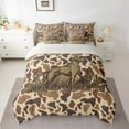 thumbnail image 2 of Feelyou Farm Dog Animal Bedding Comforter Set 7pcs, Rustic Camo Abstract Full Bedding Set, 2 of 8