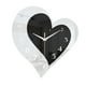 thumbnail image 2 of Reloj de pared con forma de corazón, superficie de espejo, arte decorativo de pared, 11,8x10,6 pulgadas, silencioso, sin tictac, para pasillo, multifu, 2 of 9