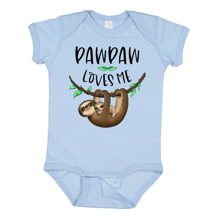 

Inktastic Pawpaw Loves Me Cute Sloth and Baby Gift Baby Boy or Baby Girl Bodysuit