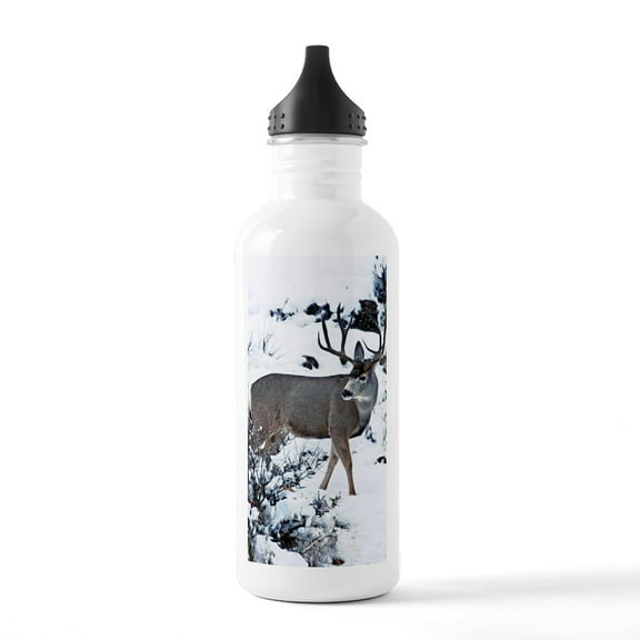 CafePress - Doe And Buck Deer Stainless Water Bottle 1 - Stainless Steel Water Bottle, Sports Bottle, 1.0L