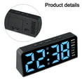 thumbnail image 2 of Digital Wall Clock With Color Changing Atmosphere Light Temperature Display Large Led Screen For Home Office Bedroom Green Orange Blue Pink Blue, 2 of 10