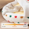thumbnail image 6 of Indoor Dog House & Cat Bed | Foldable Soft Kennel with Cushion | Warm Puppy Cave for Small Medium Large Pets | Cozy Pet Bed 17.7x17.7x3.94in, 6 of 6