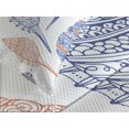 thumbnail image 4 of Ambesonne Seashell Quilted Bedspread Set 3 Pcs, Maritime Sealife Sea, King Size, Blue White Pale Orange, 4 of 5