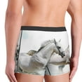 thumbnail image 6 of Salouo Running White Horses Print Men's Boxer Briefs,Breathable Underwear Elastic Waistband Briefs for Men -XX-Large, 6 of 8