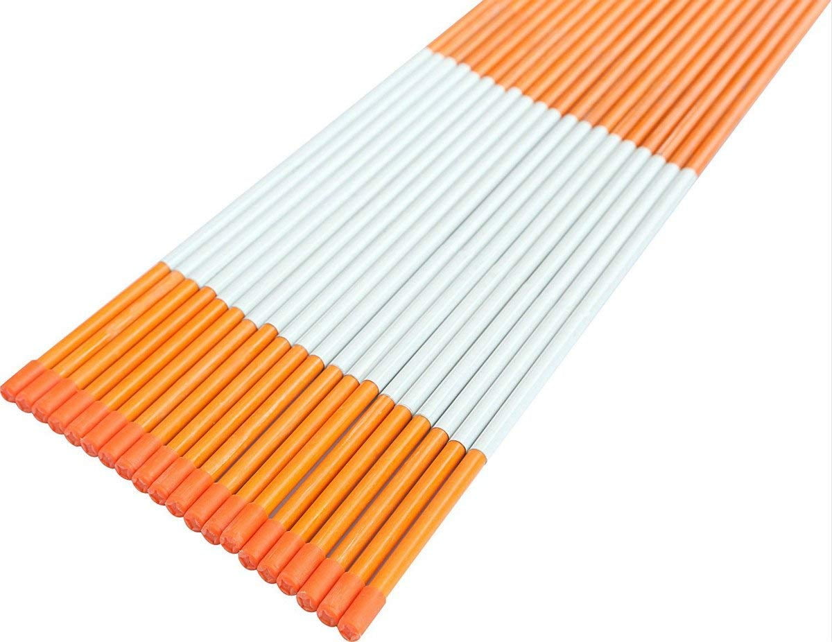 Driveway Markers Snow Stakes 20 Pack of 48 Inch Long Red Reflective markers 4' 