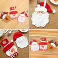 thumbnail image 5 of Jiyike 18 pcs Christmas Non-Woven Tableware Cover Dinner Tool Suit (Red White Brown), 5 of 10