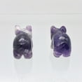 thumbnail image 6 of 2 Purple Piggies Hand Carved Amethyst Pig Animal Beads | 22x13x11mm | Purple | 2 Beads, 6 of 12