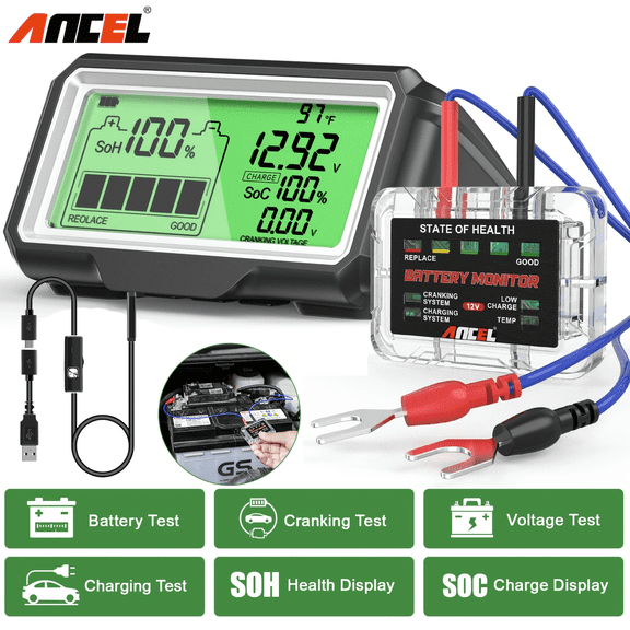 ANCEL BM200 Pro 12V Car Battery Monitor   3 in 1 endoscope