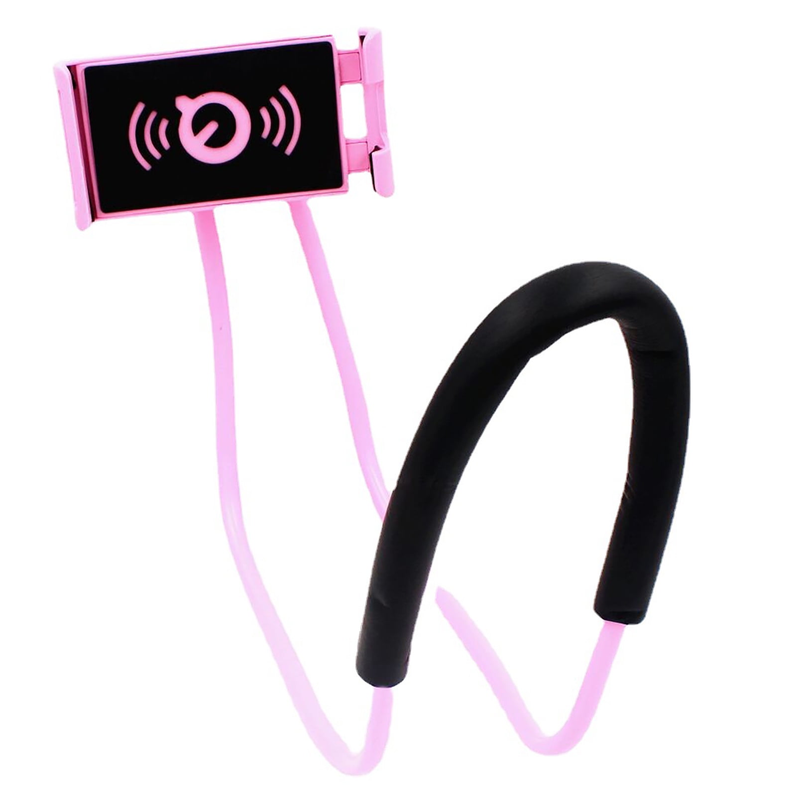 Phone Stand 360 Degree Rotation Lightweight Neckband Flexible Phone Lazy Bracket for Watching TV,Pink