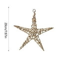 thumbnail image 2 of Christmas Tree Top Star, Iron Starfish Ornaments, Five Pointed Star Window Hanging Decoration, White Silver Glitter Finish Durable Holiday Party Ornament 20x15cm, 2 of 7