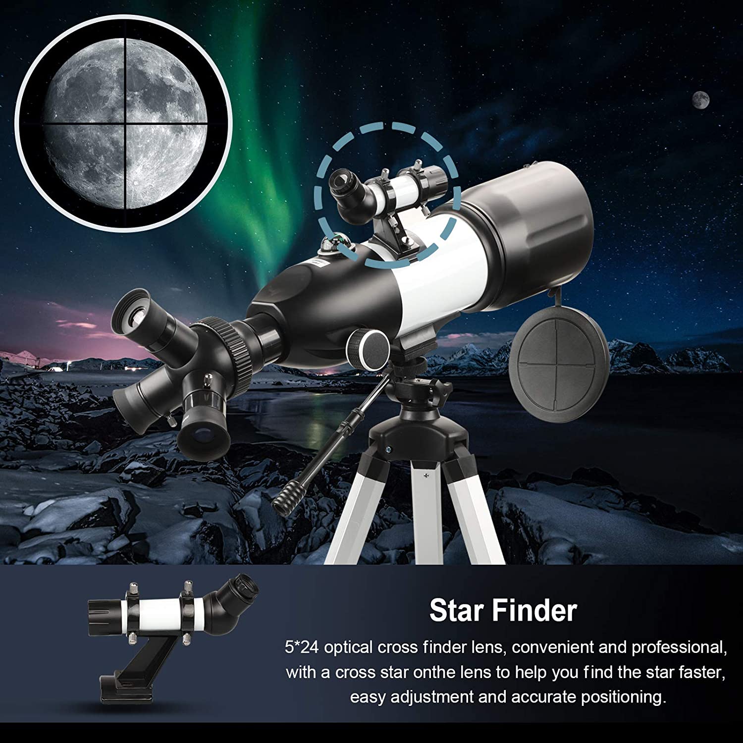 BEBANG 80mm Refractor Telescope for Adults and Kids photo 8