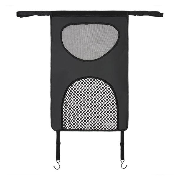 sweethay Red de barrera para mascotas de coche, asiento trasero pequeño y mediano, seguridad para bebés, Interior de coche, malla extraíble, Ventana automotriz Negro