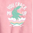 thumbnail image 2 of Instant Message - Dino Egg You Crack Me Up - Toddler And Youth Crewneck Fleece Sweatshirt, 2 of 5