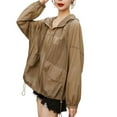 thumbnail image 2 of ZenCart Women Sunscreen Clothing Hooded Drawstring Long Sleeve Summer Coat with Pocket Decoration Sun Protection Clothing, 2 of 8