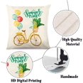 thumbnail image 3 of Summer Decorative Throw Pillow Covers,18x18 Set of 4, Hello Summer Watermelon Pineapple Bicycle Ice-Cream Fruit Pattern Summer Home Decor,Summer Outdoor Couch Cushion Case, 3 of 4